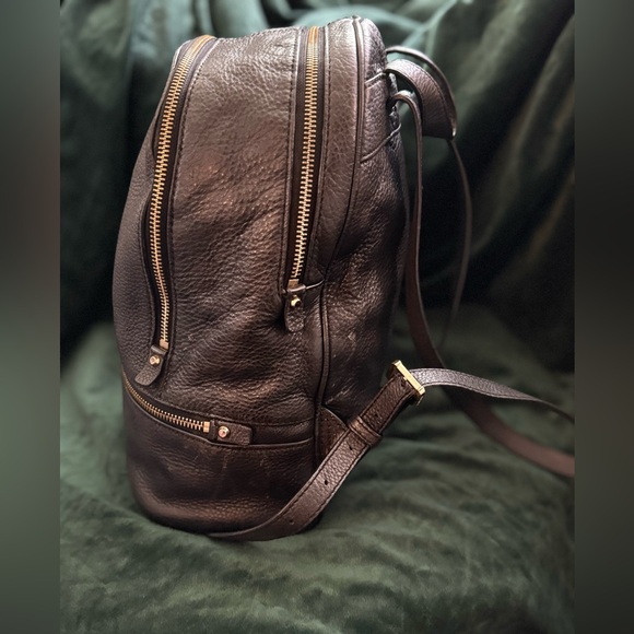 Michael Kors 30S5GEZB1L Rhea Zip Leather Backpack, Medium - Black. Preowned main image 16